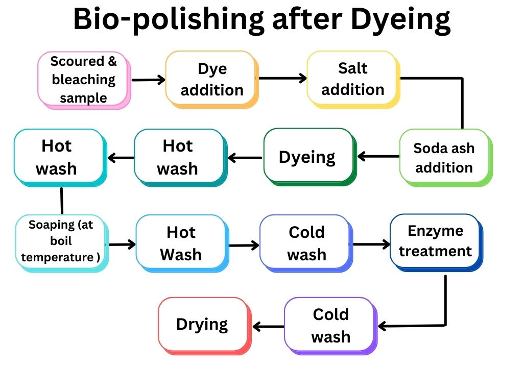 Biopolishing after Dyeing 