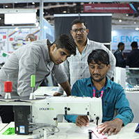 crowd at gartex show floor